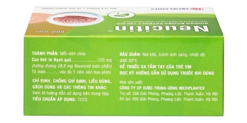 Neucitin 120mg hộp thuốc